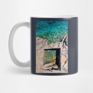 Swimming in an ancient fish tank Mug